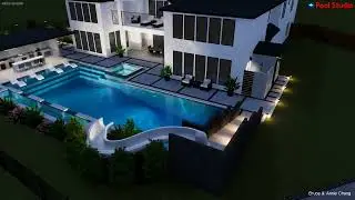 Custom Pool + Spa with Luxury Outdoor Living for Bruce and Annie