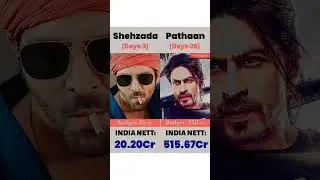 SHEZADA 🆚 PATHAN MOVIE 30 DAY BOX OFFICE COLLECTION #moviereview #terding #viral #shorts #comperison
