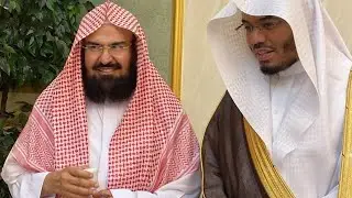 الشيخ عبدالرحمن السديس يهنأ الشيخ ياسر الدوسري بمناسبة تعيينه خطيبا بالمسجد الحرام‎
