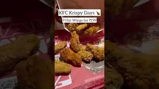 KFC Krispy Days 🍗 9 hot wings for ₹199 |#kfc #kfcchicken #kfcrecipe #kfcfriedchicken