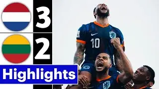 Netherlands vs Lithuania 3-2 Highlights | Memphis Depay 2 Goal 