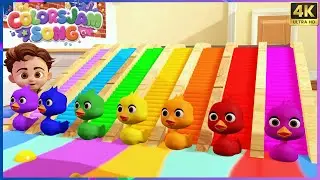 Colorful Duck 🦆🌈 | Learn Colors Song for Kids | Fun Nursery Rhymes