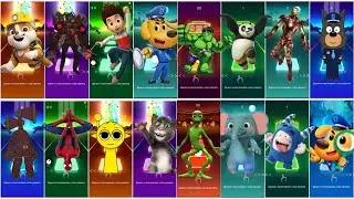 BUS EATER VS  EXTRA SLIDE VS SKIBIDI TOILET VS ODDBODS VS PAW PATROL VS TOM TALKING TilesHopEDM Rush