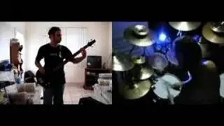 ACDC Highway to Hell Bass & Drums Split Screen Collaboration