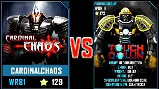 REAL STEEL WRB Cardinal Chaos VS Touchdown New Robots UPDATE (Живая сталь)