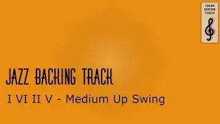 Jazz Backing Track for BASS | I VI II V | Medium Up (No Bass)
