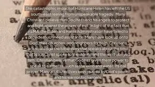 DID GOD INTERVENE IN HURRICANE HELEN?