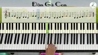 Đàn gà con easy piano (#02) | Bài 2 - Sách piano cơ bản tập 1