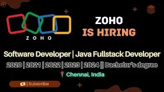 Zoho Hiring Java Full Stack Developer | 1&ndash;5 Years Exp | Chennai | Experienced Role | Apply Now