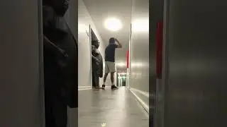 Prank by the man in black in the corridor😂😂😂 #funnyvideos #funny #usa #funnyprank