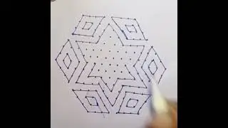 15×8 dots simple and beautiful rangoli muggulu #rangoli #muggulu #rangolidesigns 