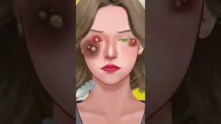 ASMR - 여드름 피부 관리 애니메이션 - Eye Treatment care - #asmr #shorts #eyetreatment  #asmranimation