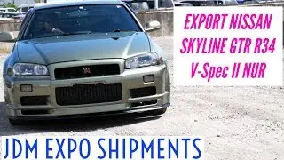 Nissan Skyline GTR R34 V-Spec II NUR Shipment day at JDM EXPO I EXPORT JDM cars from Japan