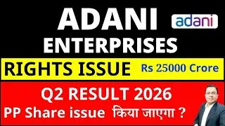 Adani Enterprises Share Rights issue I Adani Enterprises Share result today I ADANIENT SHARE NEWS