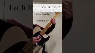 Let It Happen Guitar Riff by Tame Impala #guitar #tutorial #tameimpala #musica #guitarlesson  #riff