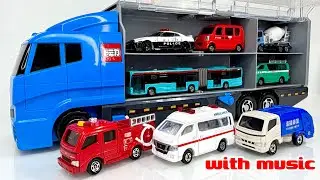 10 Types Working Cars Tomica｜Popular Vehicles Unboxing & Organizing into Tomica Convoy