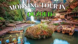 جولة صباحية بمنطقة أوزود على أنغام العصافير وصوت الشلالات Morning tour in the Ouzoud region 4k