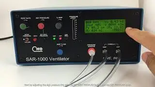 CWE, Inc. SAR-1000 small animal ventilator operation instructions.