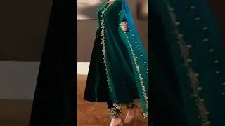 New latest velvet anarkali suit design with net dupatte #velvet #suit #design #ideas