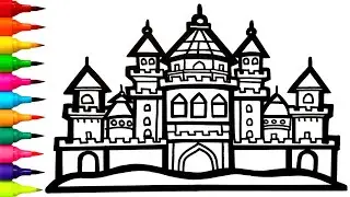 CASTLE DRAWING || How To Draw A Castle Step by Step || Draw Beautiful Castle 🏰