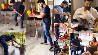 Ram Charan House Cleaning Video | Ram Charan Taken Rajamouli #BeTheRealman Challenge