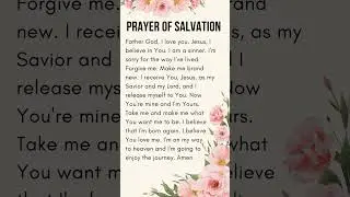 A Prayer of Salvation - Salvation Prayer - Prayer to accept Jesus #salvation #jesus #prayer