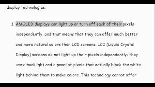 What is an Amoled screen?  What does Amoled mean?