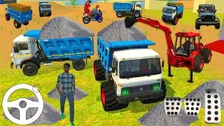 Drive Thar 2 And ROAD ROLLER JCB Unloading Stone From Dumper Truck in Game 💥 Part 296 #gamingvideos