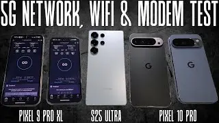 Pixel 10 Pro WiFi & Network Speed Test Review vs Pixel 9 Pro XL vs S25 Ultra. 5G Signal Improved?