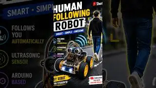 human following robot🤖 #arduino #robotics #automobile #arduinoproject full video link in description