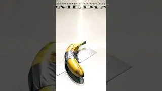 Banana SNACK ⁉️🍌 A 💲6 million banana gets eaten right here. #banana #arthistory #aiart