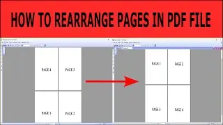 How to Rearrange Pages (Single or Multiple Pages) in PDF | Reorder or Organize Pages in a PDF File