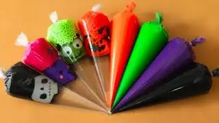Making Halloween Slime with Piping Bags! Most Satisfying Slime Video ASMR⭑#... more