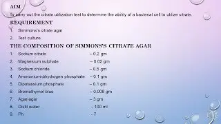 Citrate utilization Biochemical Test - IMViC Test
