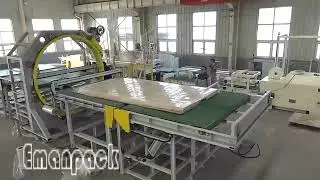 Super large bundling machine for wrapping wide panels and doors