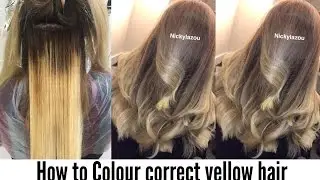 HOW TO COLOUR CORRECT YELLOW HAIR | BALAYAGE CORRECTION | NICKY LAZOU