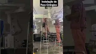 Instala&ccedil;&atilde;o de Foco Cir&uacute;rgico.        #engenharia #centrocirurgico centroci