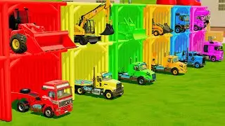 TRANSPORTING WHEEL LOADER, EXCAVATOR, BULLDOZER, CRANE & GRADER WITH TRUCKS! Farming Simulator 22
