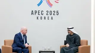Sheikh Khaled Bin Mohammed Bin Zayed Abudhabi Crown Prince And New Zealand Prime Minister APEC Forum