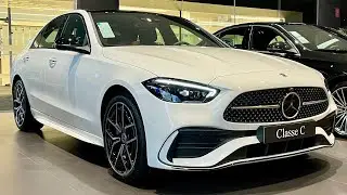 NOVA MERCEDES C300 AMG LINE BRANCO POLAR 2.0 TURBO DE 258 CV EM DETALHES