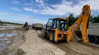 Video Of Jcb 3dx Lording Mixed Ballast Into A River Using A Tipper /Jcb Working Video/ Mountain Rock