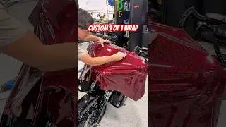1 of 1 Harley Davidson Forged Red Carbon Fibre Color PPF wrap, dry install like vinyl!
