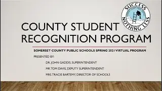 2020-2021 Somerset County Student Recognition Program