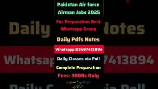 Pakistan Air force New Airman Jobs 2025_26 Online #job #shorts #paf #ytshorts