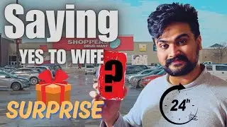 Saying YES to My Wife for 24 Hours Challenge | Surprise Gift | Desi Husband & Wife Vlog #canada