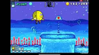 Alex playing SpongeBob revenge of the Flying Dutchman game boy #2 