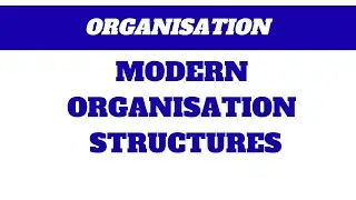 Modern organisation structures