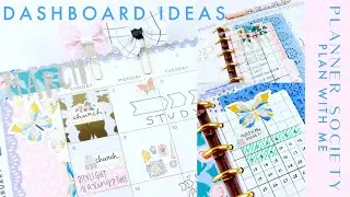Planner Dashboard Ideas Using the January 2020 Planner Society Kit | Plan With Me | Monthly Layout