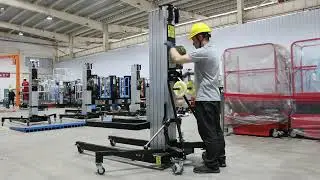 Manual Aluminum Material Lift | Hand Winch Vertical Lifting Equipment