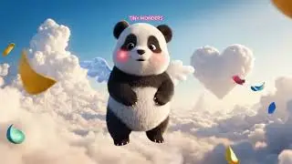 Flying Panda Adventure! The Funniest Cloud Balloons! 🐼☁️💨 #shorts #tinywonders